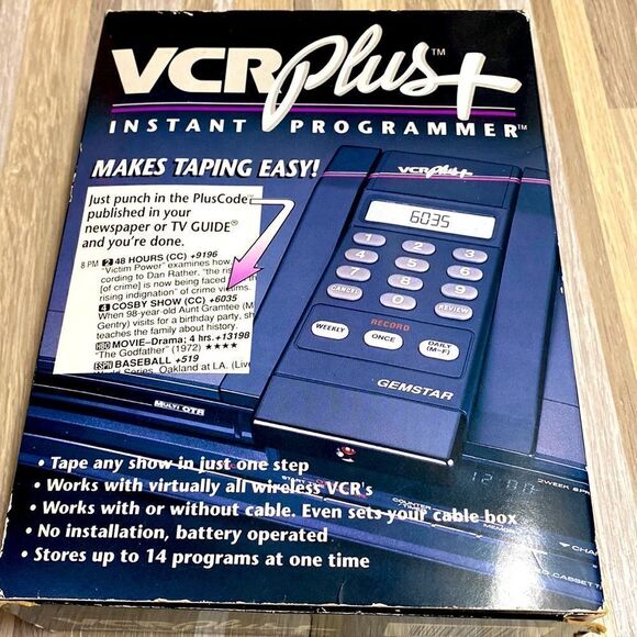 Vintage VCR Plus+ Instant Programmer Gemstar New & Complete Unused Old new stock - Picture 2 of 7